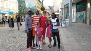 With Tolu Taylor and Adeola Sunmola in Malmö City
